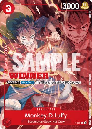 Monkey.D.Luffy - P-006 (Winner Pack Vol. 1) (P-006) - [One Piece Promotion Cards]