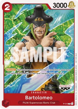 Bartolomeo (One Piece Film Red) (P-018) - [One Piece Promotion Cards]