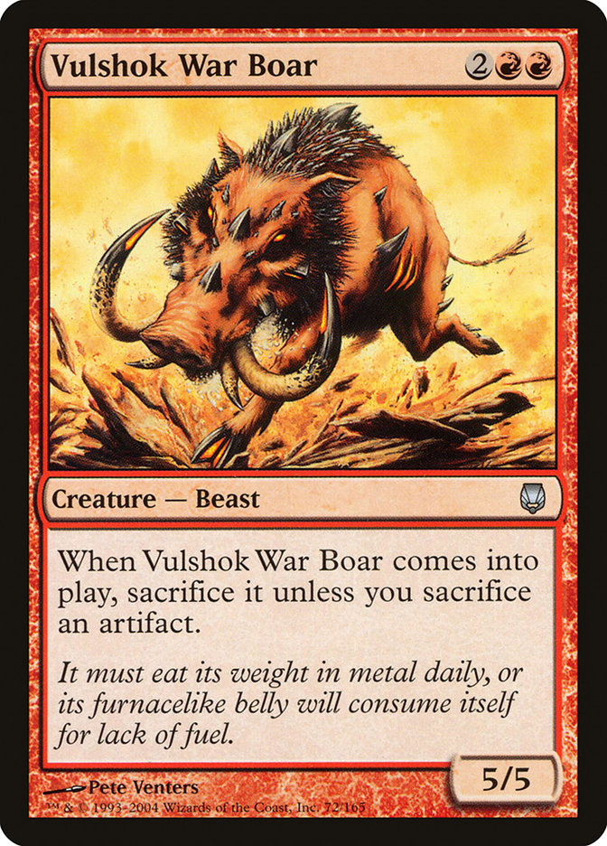 Vulshok War Boar [Darksteel] Foil