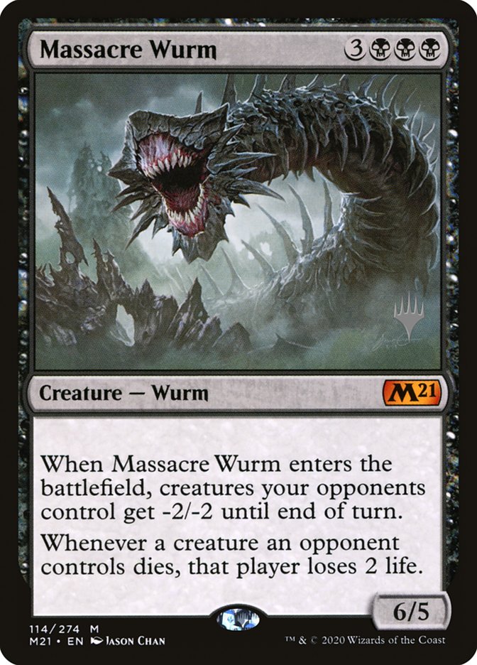 Massacre Wurm (Promo Pack) [Core Set 2021 Promos] Foil