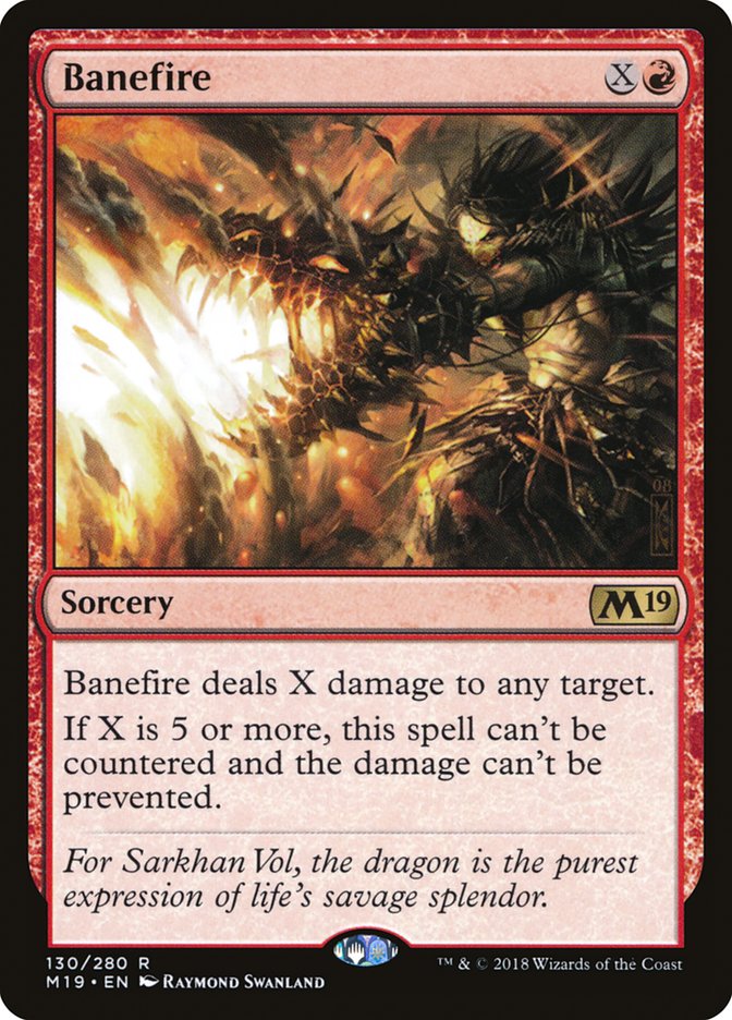 Banefire [Core Set 2019] Foil
