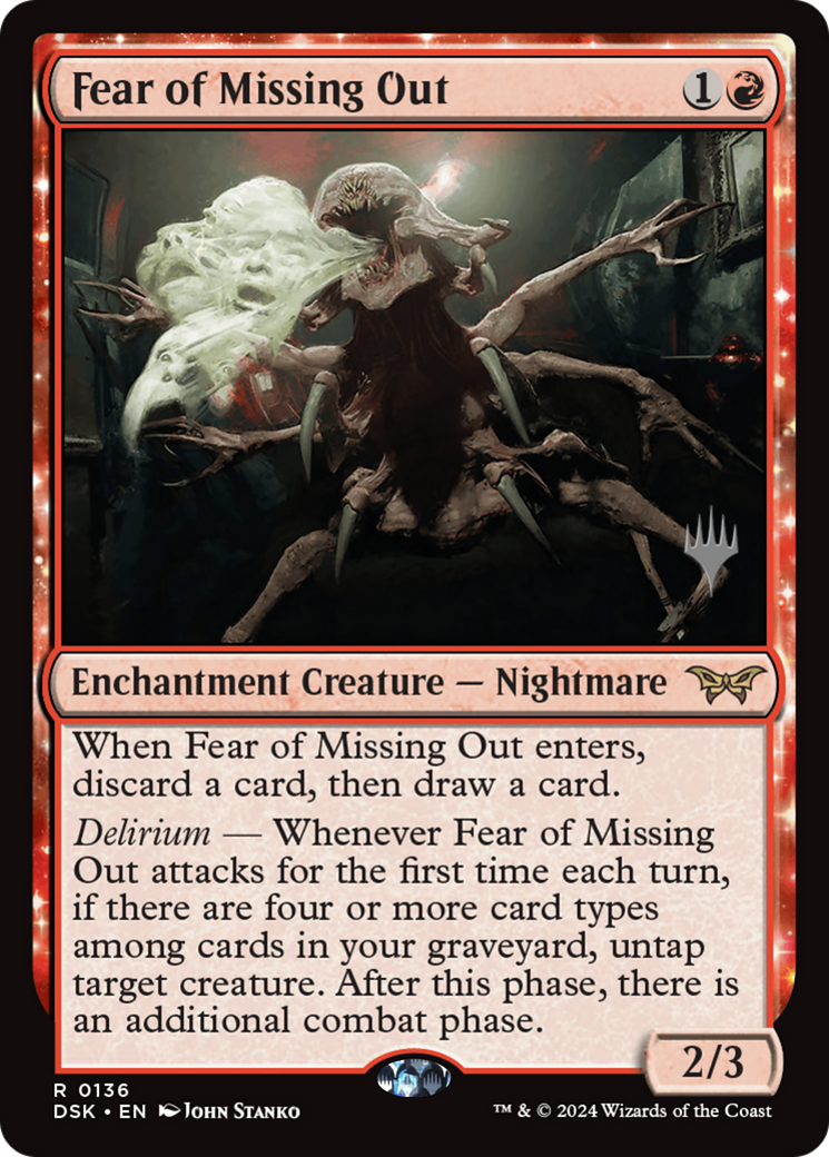 Fear of Missing Out (Promo Pack) [Duskmourn: House of Horror Promos] Foil
