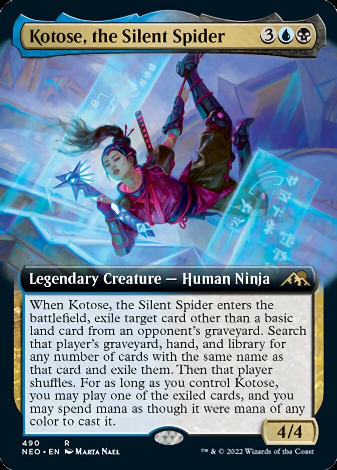 Kotose, the Silent Spider (Extended Art) [Kamigawa: Neon Dynasty] Foil
