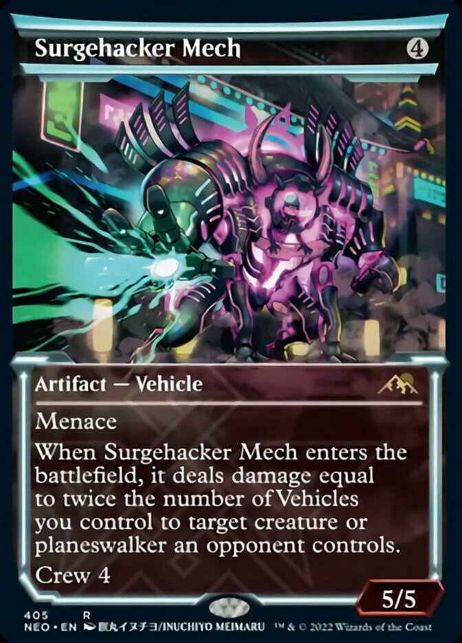 Surgehacker Mech (Showcase Soft Glow) [Kamigawa: Neon Dynasty] Foil