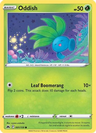 Oddish (001/159) [Sword & Shield: Crown Zenith] Reverse Holofoil