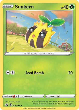 Sunkern (007/159) [Sword & Shield: Crown Zenith] Reverse Holofoil
