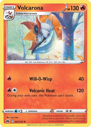 Volcarona (025/159) [Sword & Shield: Crown Zenith] Reverse Holofoil