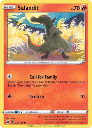 Salandit (027/159) [Sword & Shield: Crown Zenith] Reverse Holofoil