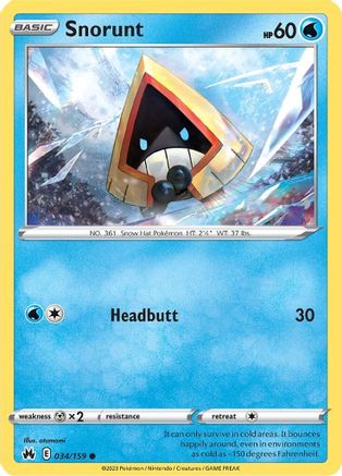 Snorunt (034/159) [Sword & Shield: Crown Zenith] Reverse Holofoil