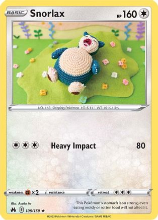 Snorlax (109/159) [Sword & Shield: Crown Zenith] Reverse Holofoil