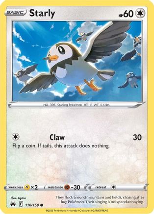 Starly (110/159) [Sword & Shield: Crown Zenith] Reverse Holofoil