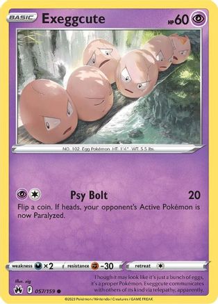 Exeggcute (057/159) [Sword & Shield: Crown Zenith] Reverse Holofoil