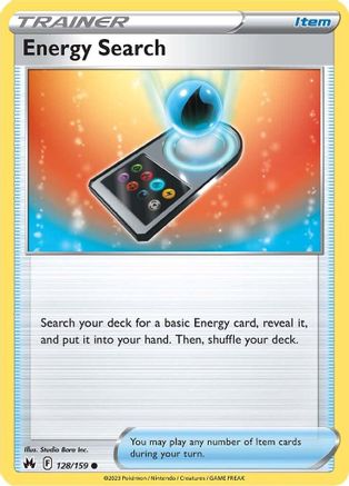 Energy Search (128/159) [Sword & Shield: Crown Zenith] Reverse Holofoil