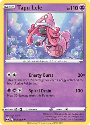 Tapu Lele (064/159) [Sword & Shield: Crown Zenith] Reverse Holofoil