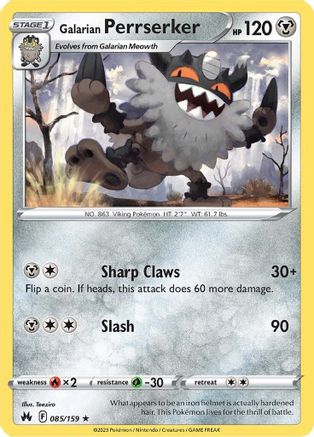Galarian Perrserker (085/159) [Sword & Shield: Crown Zenith] Reverse Holofoil