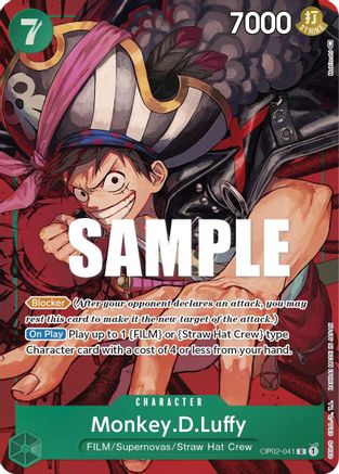 Monkey.D.Luffy (041) (Alternate Art) (OP02-041) - [Paramount War] Foil
