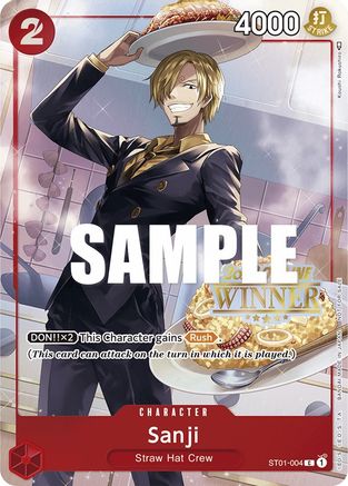 Sanji (Offline Regional 2023) [Winner] (ST01-004) - [One Piece Promotion Cards] Foil