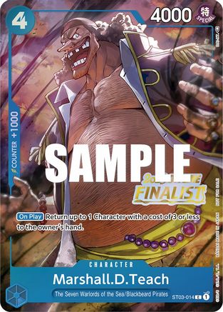 Marshall.D.Teach (Offline Regional 2023) [Finalist] (ST03-014) - [One Piece Promotion Cards] Foil