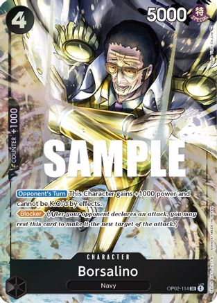 Borsalino (Alternate Art) (OP02-114) - [Paramount War] Foil