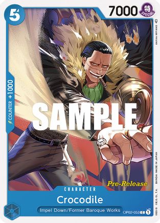 Crocodile (OP02-053) - [Paramount War Pre-Release Cards]