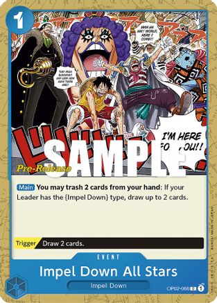 Impel Down All Stars (OP02-066) - [Paramount War Pre-Release Cards]