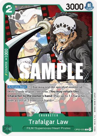 Trafalgar Law (OP02-035) - [Paramount War Pre-Release Cards]