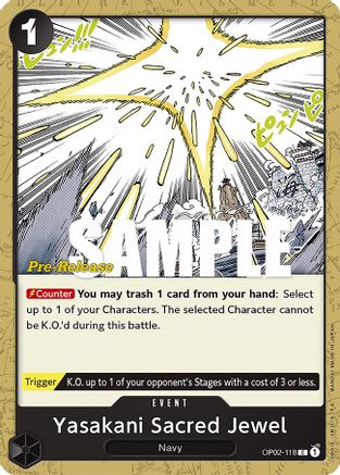 Yasakani Sacred Jewel (OP02-118) - [Paramount War Pre-Release Cards]