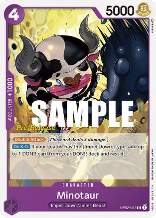 Minotaur (OP02-087) - [Paramount War Pre-Release Cards]