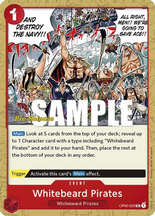 Whitebeard Pirates (OP02-022) - [Paramount War Pre-Release Cards]