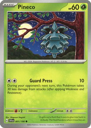 Pineco (001/198) [Scarlet & Violet: Base Set] Reverse Holofoil