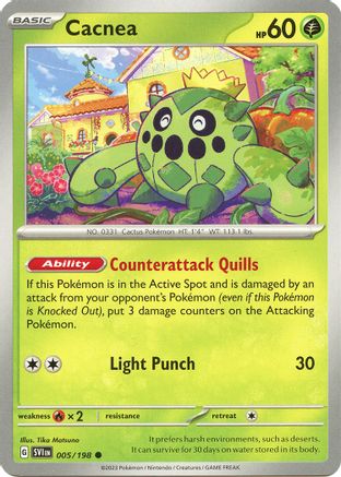 Cacnea (005/198) [Scarlet & Violet: Base Set] Reverse Holofoil