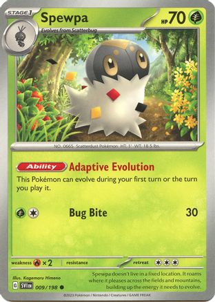 Spewpa (009/198) [Scarlet & Violet: Base Set] Reverse Holofoil