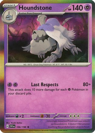 Houndstone (106/198) [Scarlet & Violet: Base Set] Reverse Holofoil