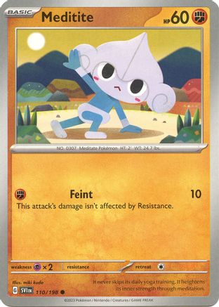 Meditite (110/198) [Scarlet & Violet: Base Set] Reverse Holofoil