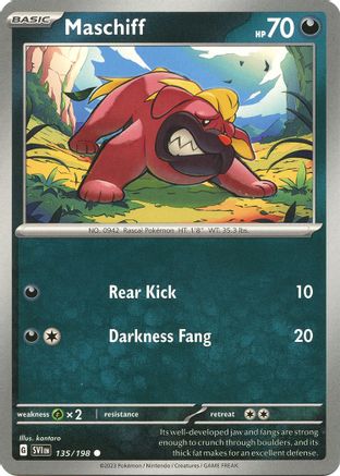 Maschiff (135/198) [Scarlet & Violet: Base Set] Reverse Holofoil