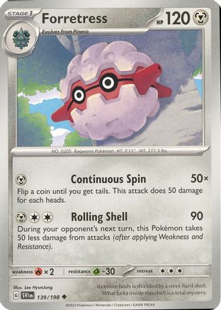 Forretress (139/198) [Scarlet & Violet: Base Set] Reverse Holofoil
