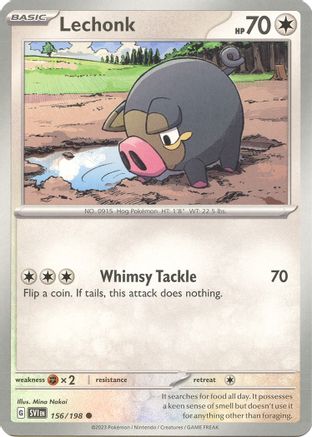 Lechonk (156/198) [Scarlet & Violet: Base Set] Reverse Holofoil