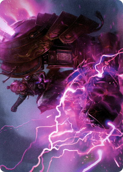 Voltage Surge // Voltage Surge  [Neon Dynasty Art Series] (Borderless) Foil