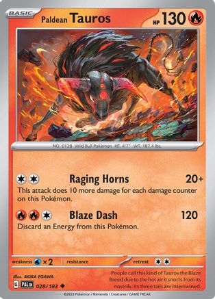 Paldean Tauros (028/193) [Scarlet & Violet: Paldea Evolved] Reverse Holofoil
