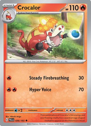 Crocalor (036/193) [Scarlet & Violet: Paldea Evolved] Reverse Holofoil