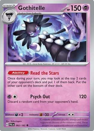 Gothitelle (092/193) [Scarlet & Violet: Paldea Evolved] Reverse Holofoil