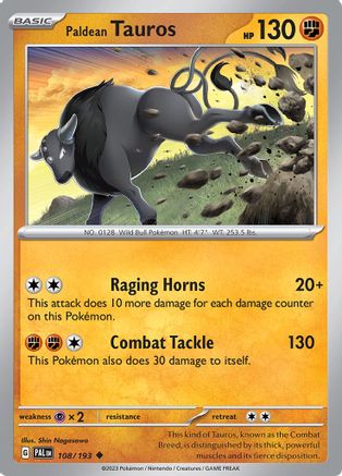 Paldean Tauros (108/193) [Scarlet & Violet: Paldea Evolved] Reverse Holofoil