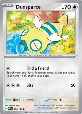 Dunsparce (156/193) [Scarlet & Violet: Paldea Evolved] Reverse Holofoil