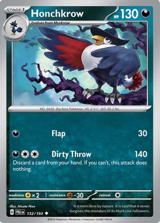 Honchkrow (132/193) [Scarlet & Violet: Paldea Evolved] Reverse Holofoil
