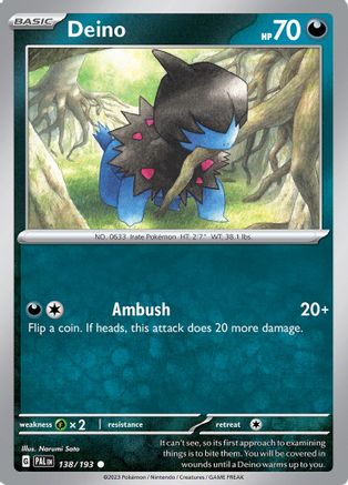 Deino (138/193) [Scarlet & Violet: Paldea Evolved] Reverse Holofoil