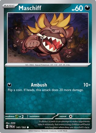 Maschiff (141/193) [Scarlet & Violet: Paldea Evolved] Reverse Holofoil