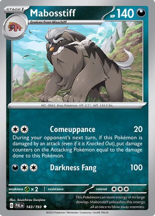 Mabosstiff (143/193) [Scarlet & Violet: Paldea Evolved] Reverse Holofoil