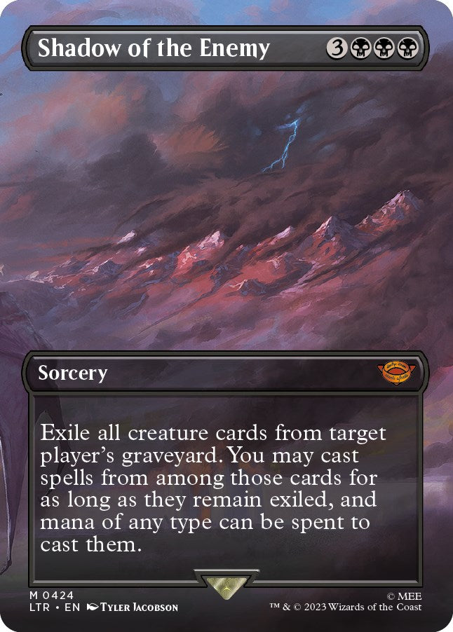 Shadow of the Enemy (Borderless Alternate Art) [The Lord of the Rings: Tales of Middle-Earth] Foil
