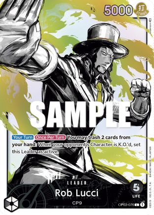 Rob Lucci (076) (Alternate Art) (OP03-076) - [Pillars of Strength] Foil
