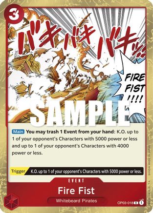 Fire Fist (OP03-018) - [Pillars of Strength] Foil